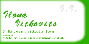 ilona vitkovits business card